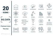 Big Data Line Icon Set, an Object Graphic by Aimagenarium@gmail.com (Thumbnail 1 of 3)
