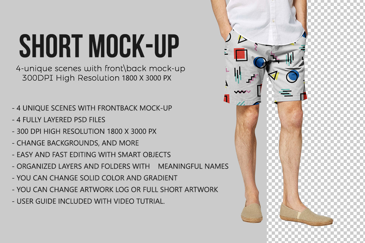 Short Mock-up, a Bottom Mockup by Mock-up Store (Photo 2 of 7)