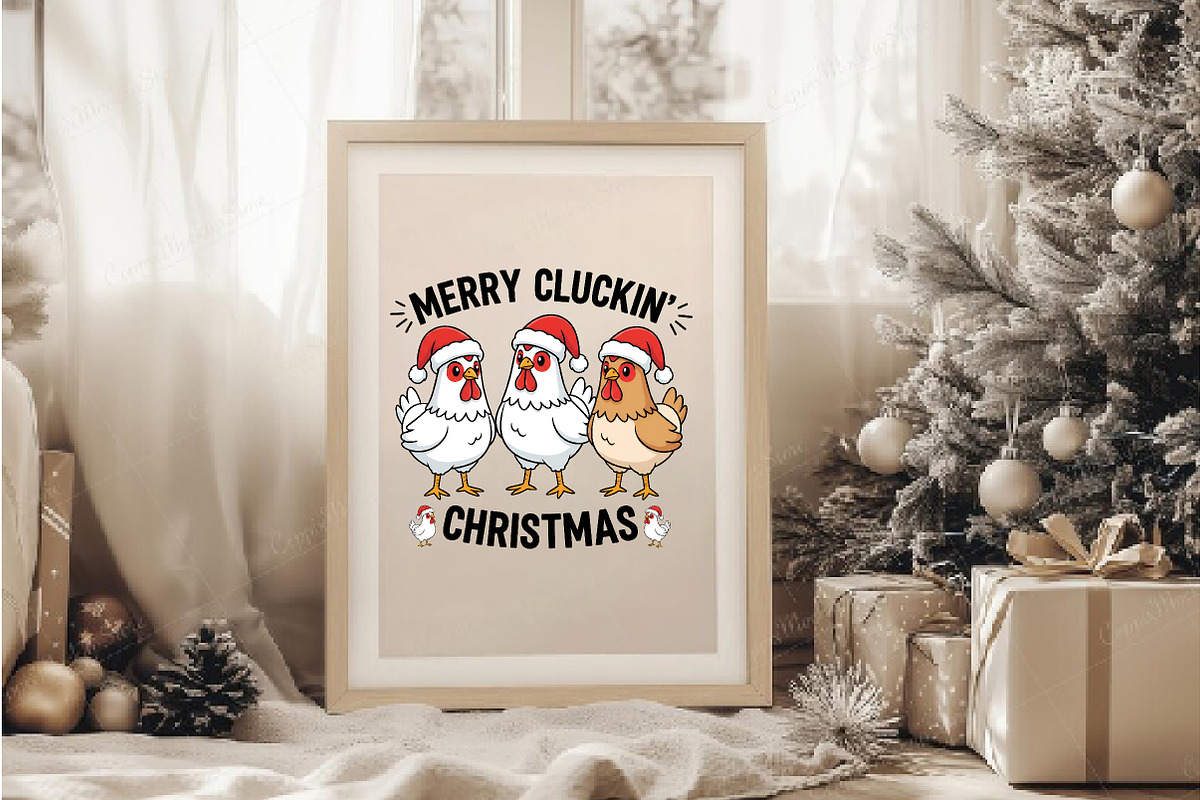 Christmas Chicken PNG, an Illustration by DreamArtGraphic (Photo 4 of 6)