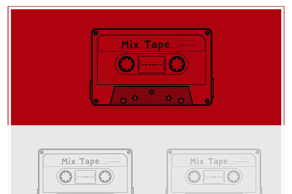 Retro Mix Tape Vector Art, an Object Illustration by CarWrap design (Photo 3 of 3)