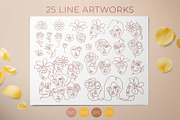 Floral Beauty Set. Daring Sunflower., a Texture Illustration by Illustana (Thumbnail 2 of 10)