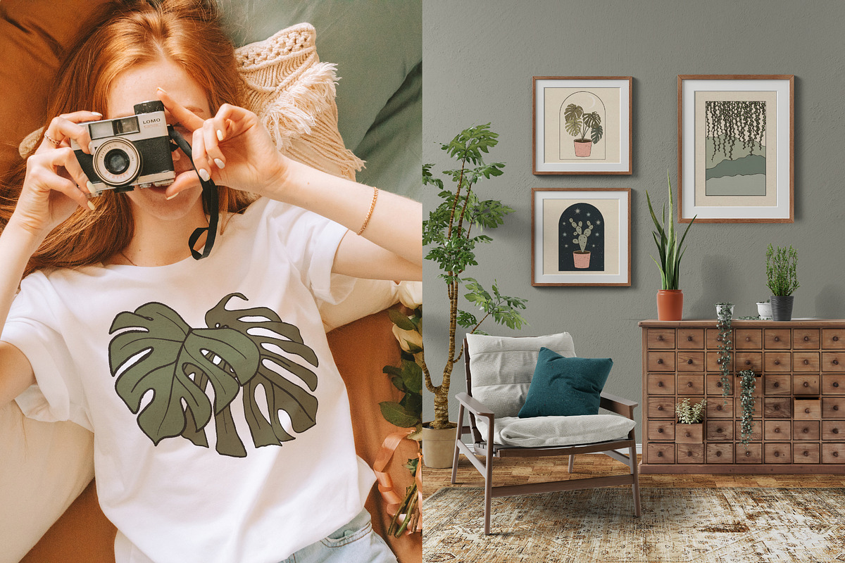 Retro botanical and landscape, a Decorative Illustration by marie dricot (Photo 10 of 13)