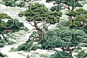 JADE CHINOISERIE. Toile de Jouy, a Pattern Graphic by RefinedFantasyStudio (Thumbnail 3 of 9)