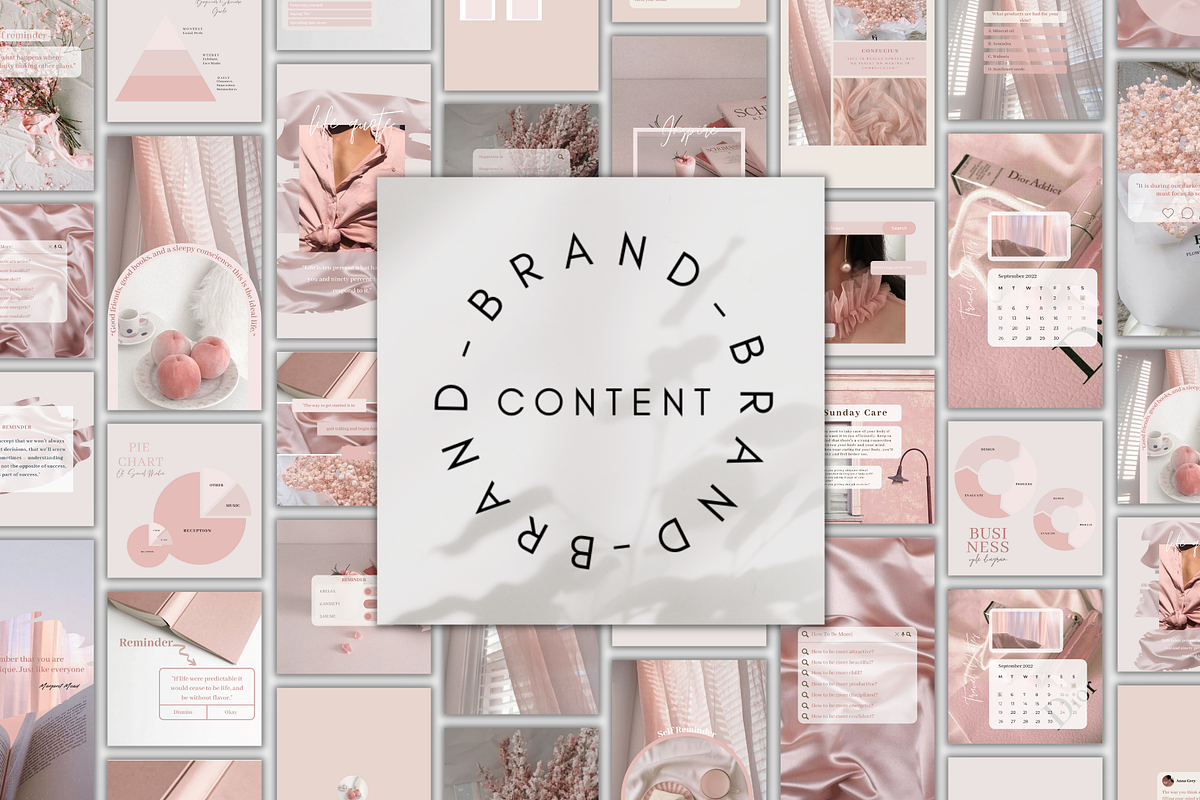 Pink Instagram Girl Canva Post Kit, a Social Media Template by BRANDcontent