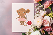 Cute animals. Mouse clipart, an Animal Illustration by Lesya Skripak (Thumbnail 2 of 6)