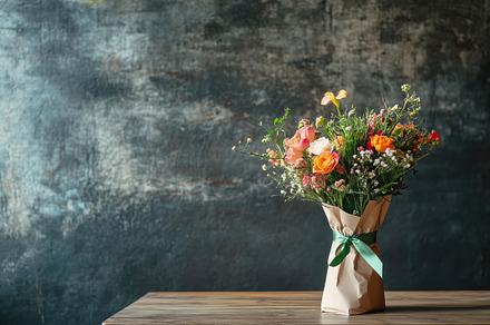 Fresh flower bouquet on table, a Photo by Beautiful things