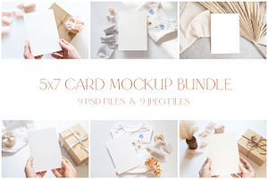 5x7 Card Mockup Bundle