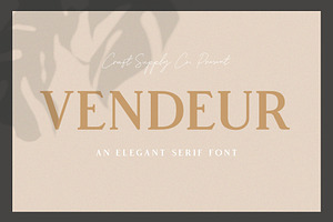 Vendeur - Elegant Serif Font