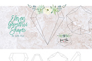 Succulents, White Flowers & Greenery, an Illustration by Kim Thoa Designs (Thumbnail 4 of 12)
