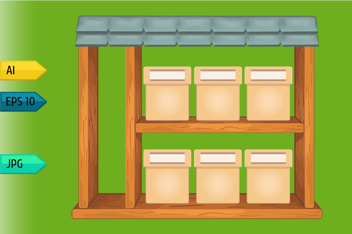 Game wooden store windows set, a Templates & Theme by julia_musdotter (Photo 21 of 21)