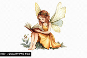 Fairy Whimsical Reading Clipart Bund, an Illustration by crative8112 (Thumbnail 6 of 10)