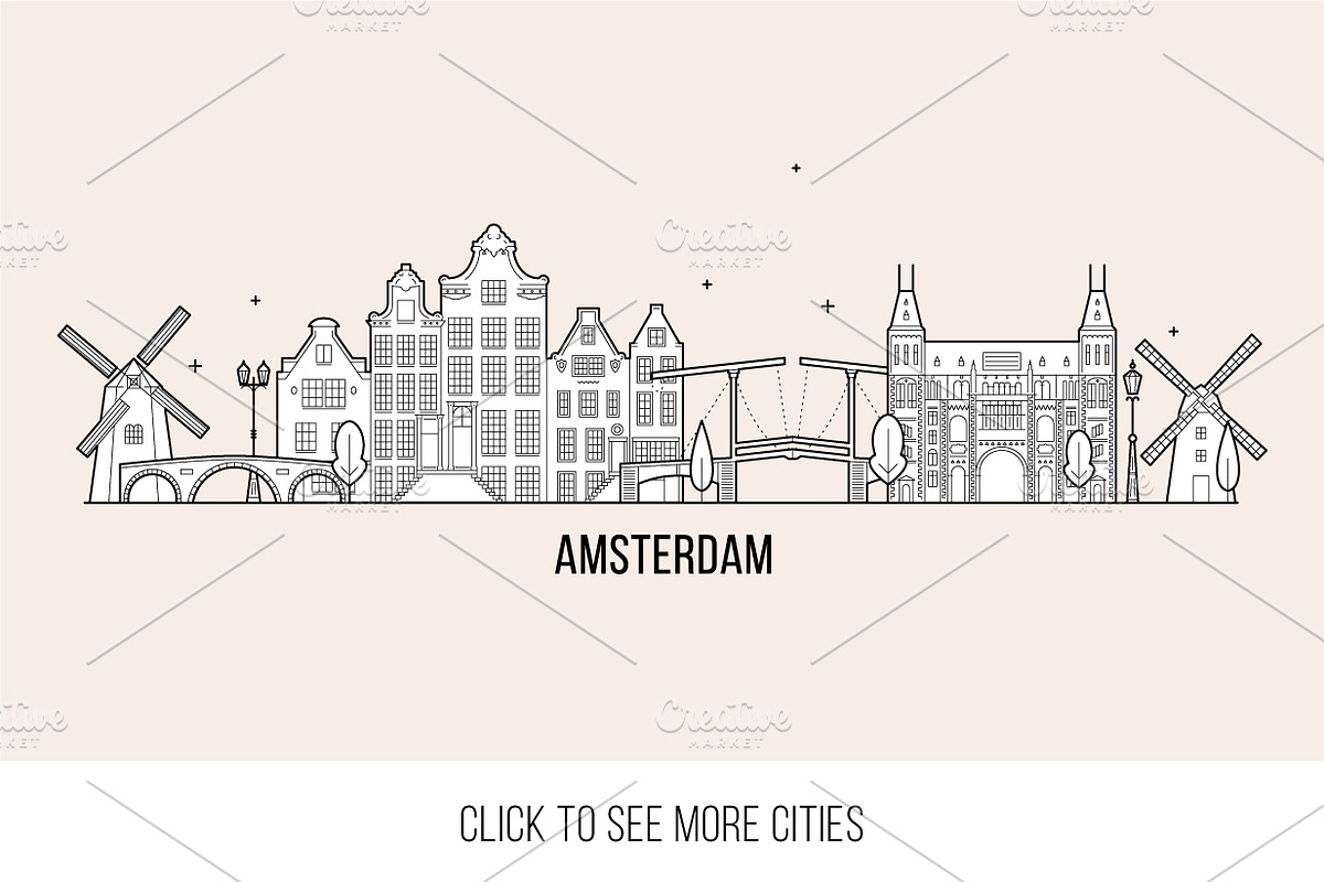 Collection of 30 European cities, a Work Illustration by TheMountBirdStudio (Photo 2 of 8)