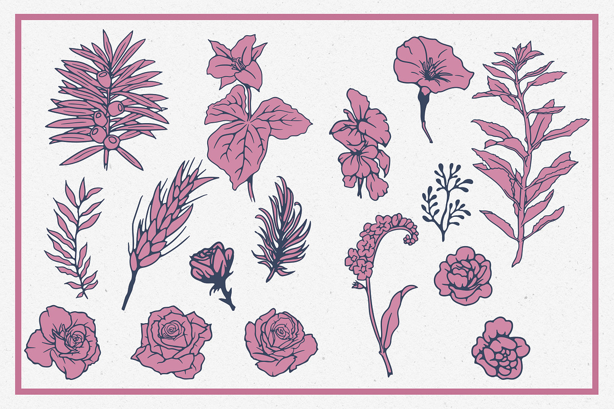 Vintage Flower Logos + extras, a Templates & Theme by Justin Achammer (Photo 7 of 10)