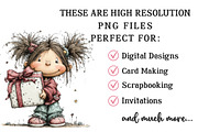 Whimsical Birthday Girl Clipart, an Illustration by OK Design (Thumbnail 4 of 6)