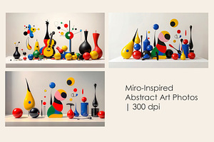 Miro-Inspired Abstract Art Photos, a Decorative Illustration by StockVerse Creative
