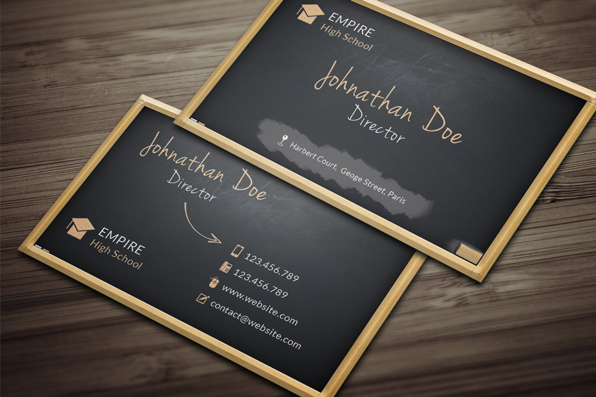 BlackBoard Business Card, a Business Card Template by CodePower (Photo 2 of 5)
