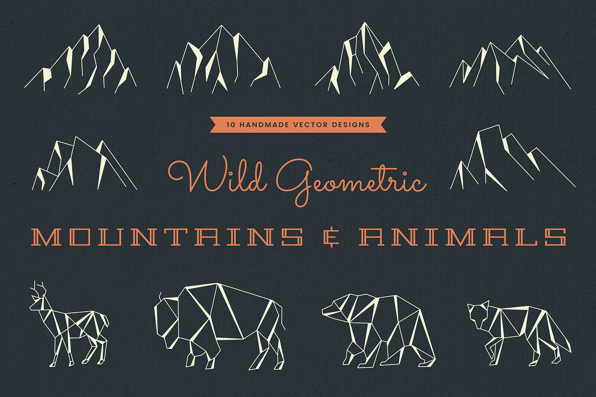 Wild Geometric Mountains and Animals, an Animal Illustration by Build Interactive (Photo 1 of 6)