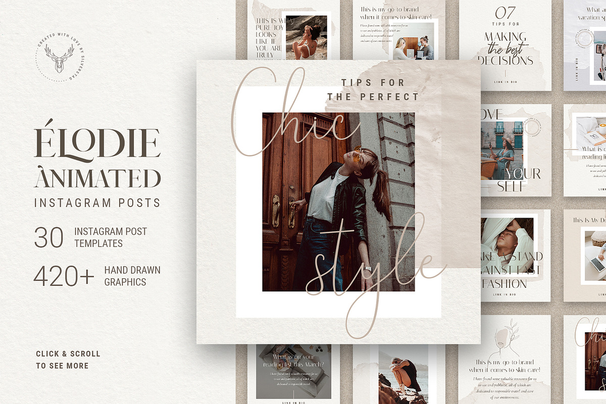 Elodie - 60 Animated Posts & Stories, a Social Media Template by SilverStag Type Foundry (Photo 46 of 48)