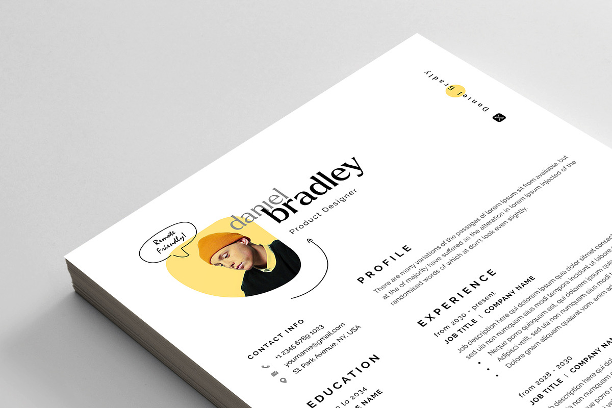 2 Resume/CV Bundle, a Resume Template by Reuix Studio (Photo 10 of 11)