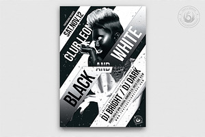 Black And White Party Flyer Template