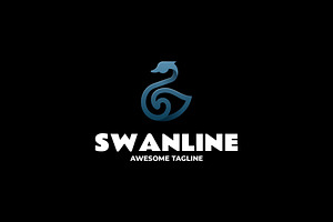 Swan Gradient Line Logo, a Branding & Logo Template by Artnivora.Std