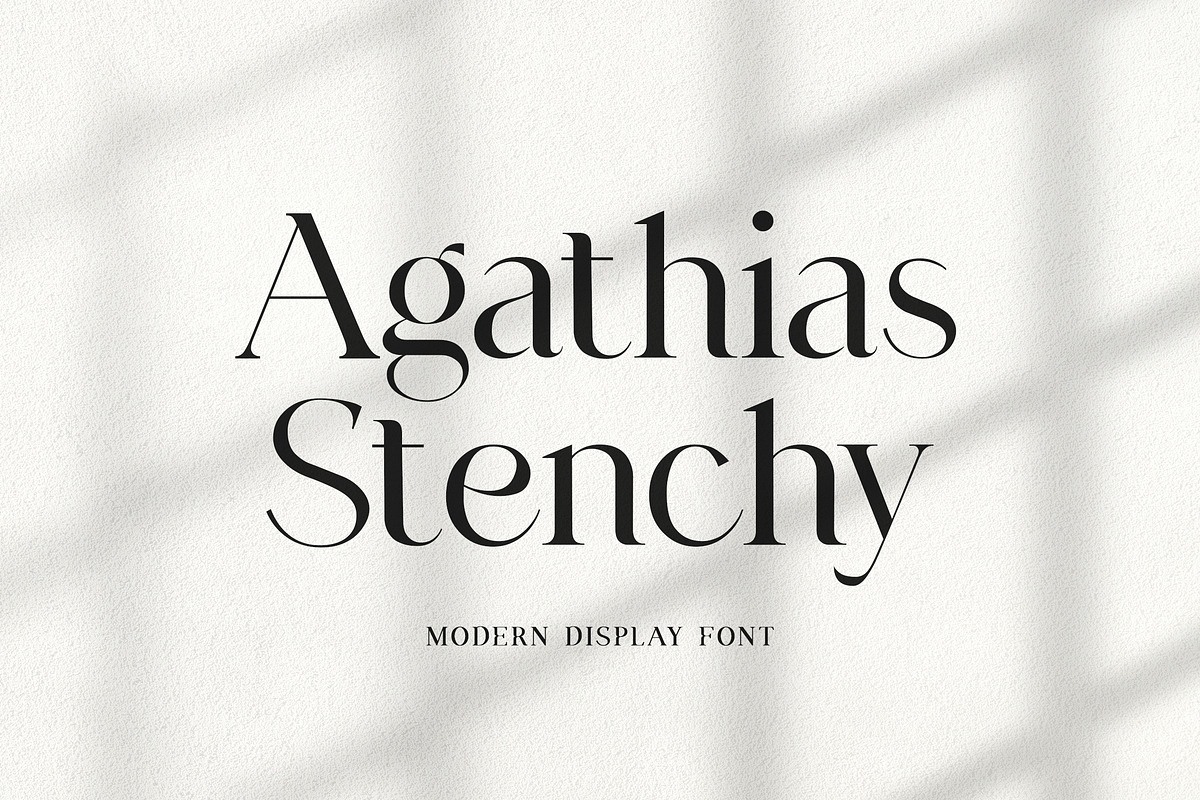 Agathias Stenchy Modern Serif Font, a Serif Font by UICreative (Photo 1 of 9)