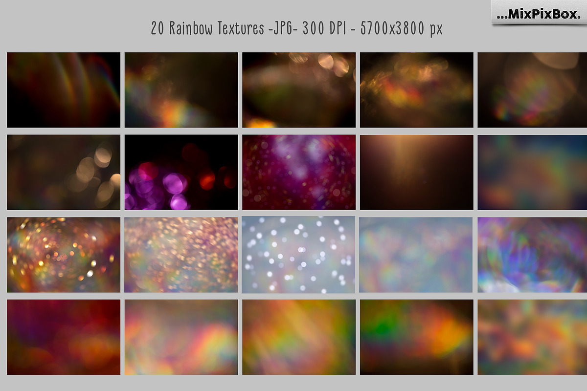 Rainbow overlays & textures, a Texture Graphic by MixPixBox