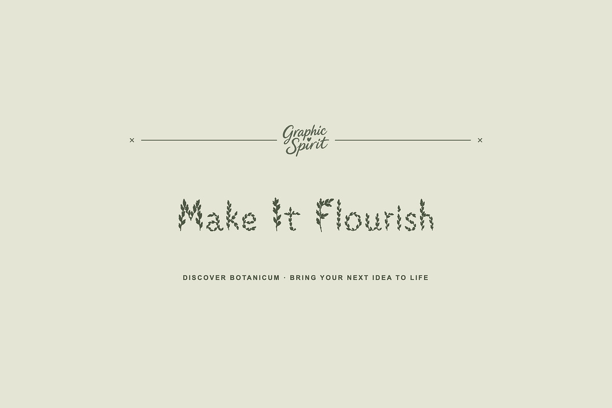Botanicum Leafy Display Font, a Sans Serif Font by Graphic Spirit (Photo 8 of 8)