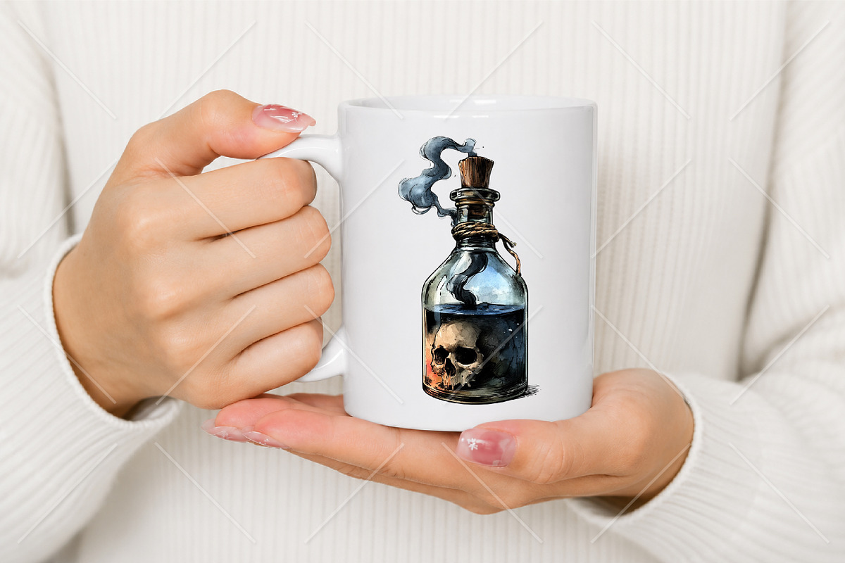 Whimsical Halloween Poison Potion, a Seasonal Illustration by Canvas Craft (Photo 9 of 10)