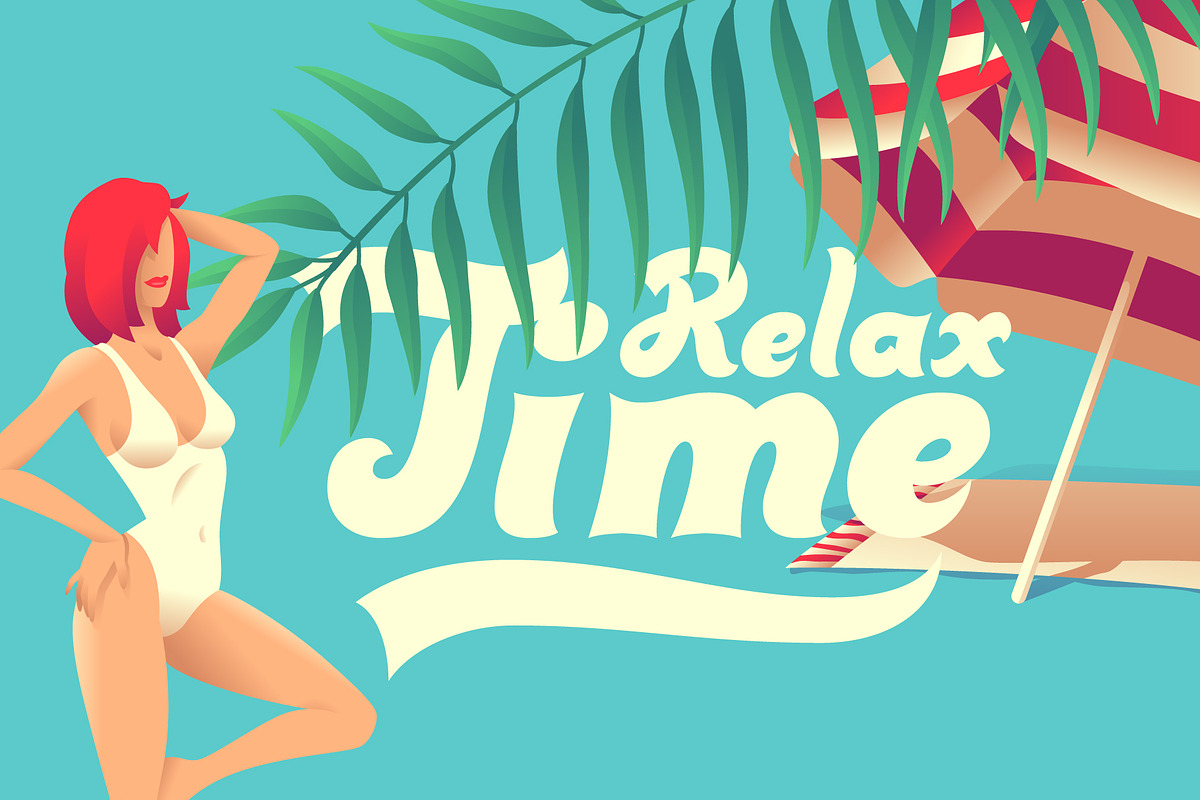 Sunny Bay font and graphics preview 6