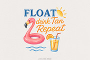Float Drink Tan Repeat Shirt, an Illustration by SharpMarketplace (Thumbnail 1 of 9)