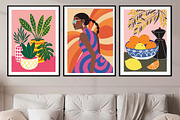 Blush Pink Wall Art Set, a Wallpaper Graphic by Helospace (Thumbnail 2 of 10)