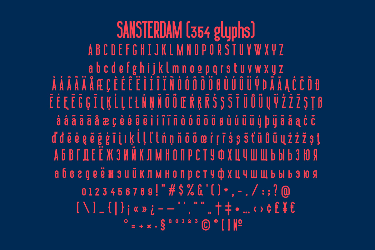 Sansterdam 4 fonts pack, a Sans Serif Font by NREY (Photo 4 of 7)