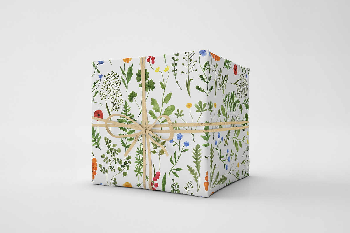 WILDFLOWERS Watercolor Set, a Pattern Graphic by Katerina Osa (Photo 7 of 12)