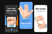 Floating 3D Hands Icons, an Object 3D Model by Vectors Market (Thumbnail 3 of 9)