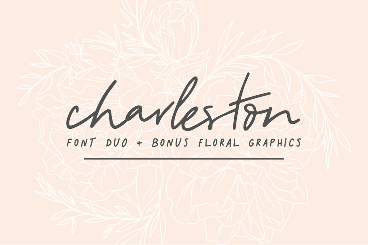 Charleston | Font Duo + Florals preview 8