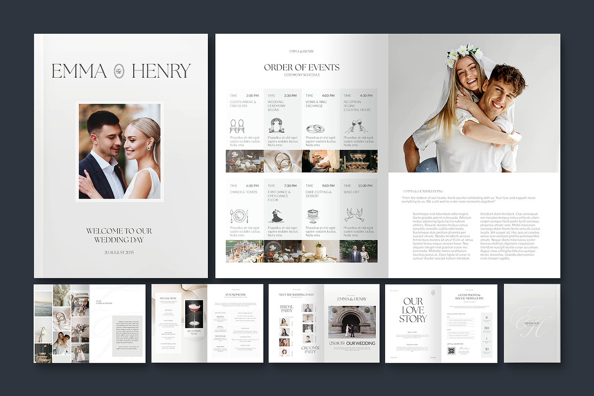 Elegant Wedding Program Template, a Brochure Template by BrandPacks (Photo 5 of 5)