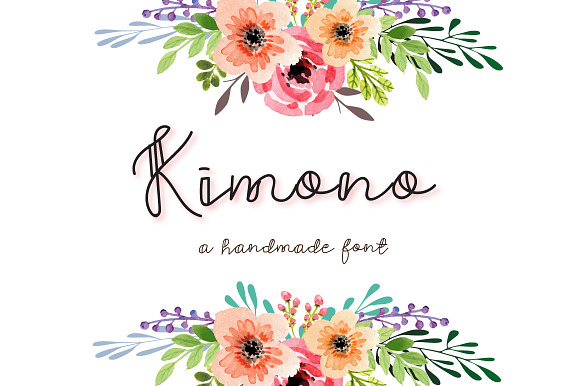 Kimono - A decorative font preview 3