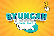 Byungah Comic Display Font, a Sans Serif Font by Glowin_studio (Thumbnail 1 of 4)