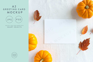 Autumn Greeting Card Mockup A2