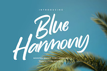 Blue Harmony Modern Script Font