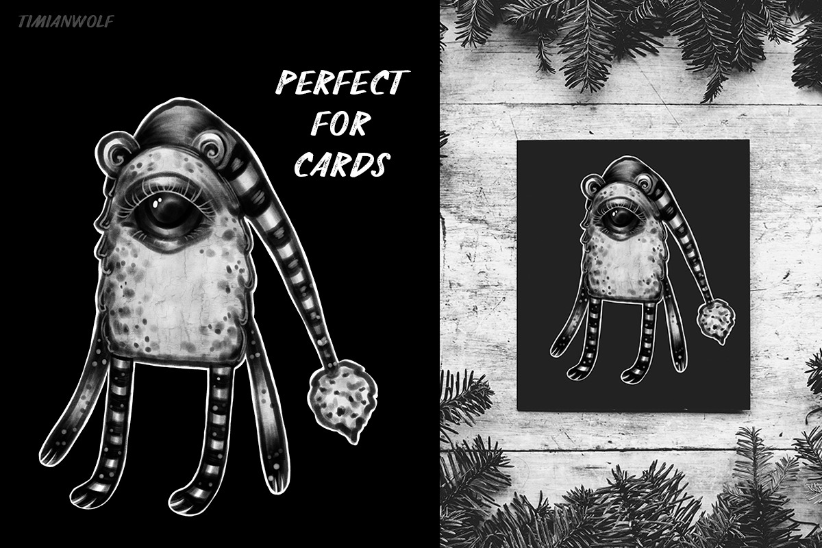 Dark Christmas - PNG and postcards, an Illustration by timianwolf (Photo 3 of 12)