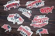 Memorial Day Stickers Set, an Object Graphic by Paul Lesser (Thumbnail 2 of 2)