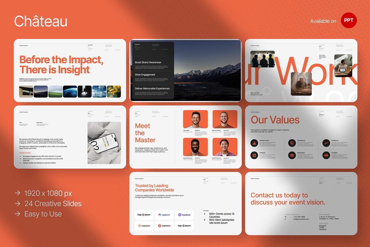 Chateau Portfolio Powerpoint, a Presentation Template by Unich Design Bureau (Photo 1 of 7)