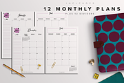 2017 Monthly Planner Kit-3 Sizes, a Stationery Template by Nerdy Girl Creative (Thumbnail 3 of 3)
