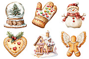 Cute Christmas Gingerbread Clipart, an Illustration by Daily.Designs (Thumbnail 4 of 5)
