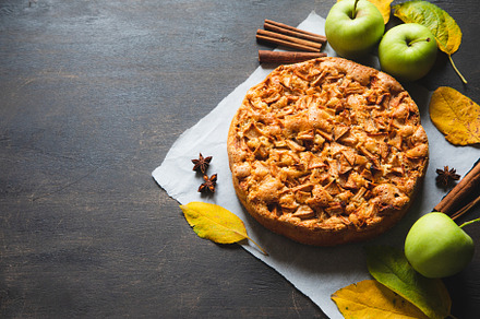 Apple pie with cinnamon, a Food & Drink Photo by Ivanna