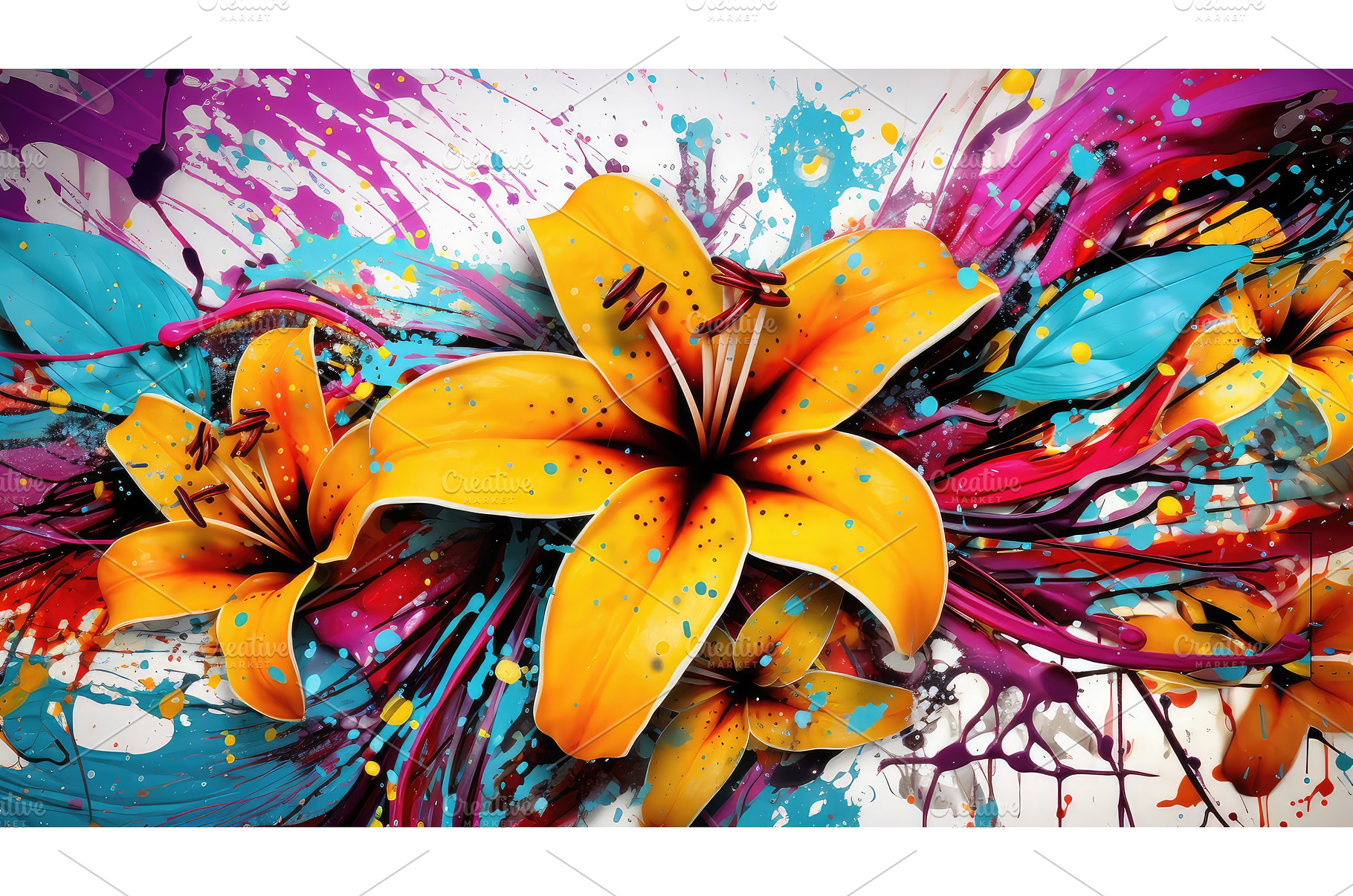 floral modern flower background ai, a Nature Photo by pikepicture