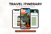 Mobile Travel Itinerary Template, a Templates & Theme by Digital By Nikoleta (Thumbnail 1 of 9)