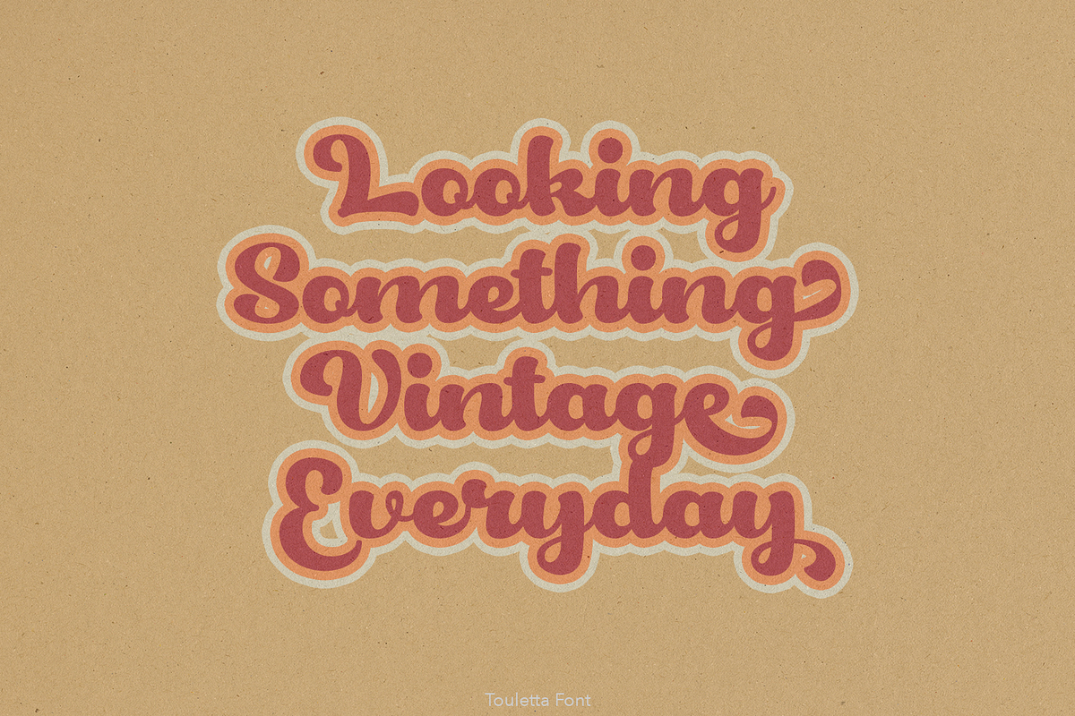 Touletta Retro Script, a Script Font by TypeClassHeroes (Photo 15 of 15)